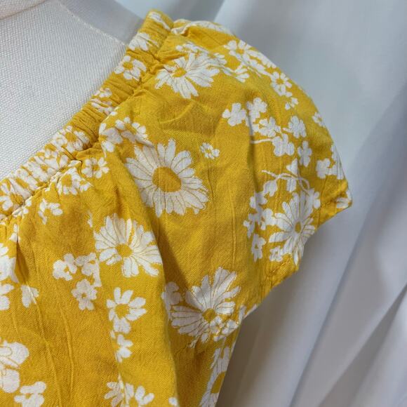 Old Navy Yellow Floral One-Shoulder Midi Dress - Picture 10 of 15
